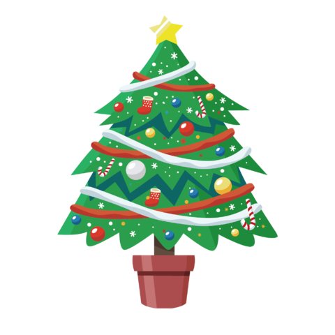 圣诞树盆栽设计素材-正版商用图库-爱西西