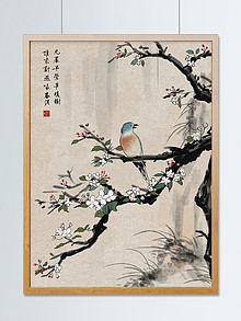 花鸟中国画设计素材-正版商用图库-爱西西