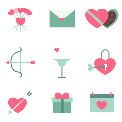Valentines day love stickers Royalty Free Vector Image