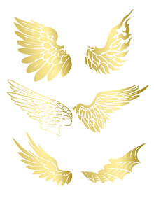 金色翅膀矢量素材 设计元素 爱西西